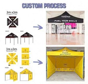 Heavy Duty Aluminum Frame 20X10 Ft <b>Canopy</b> Gazebo <b>Tent</b> Custom Logo Advertising Display Waterproof Sidewalls Oxford Fabric Free - Product Image 5