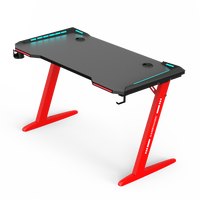 Bureau de jeu ergonomique en bois BEISIJIE OEM ODM Z10 avec mélamine, LED RGB, porte-gobelet, crochets pour casque, garantie qualité 3 ans