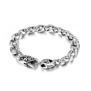 Pulsera de Acero de Titanio para Hombre, Diseño Floral Clásico, Cadena Tejida, Uso Diario, CE359 - Product Image 1