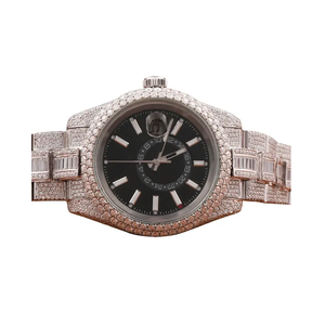 Nouvelle montre de luxe personnalisée en or blanc et moissanite pour homme, cadran intelligent, style mariage et soirée, montre-bracelet haut de gamme - Product Image 4