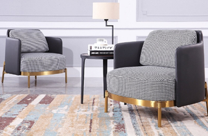 <span class=keywords><strong>Oro</strong></span> placcato in acciaio inox <span class=keywords><strong>gambe</strong></span> lino imbottita <span class=keywords><strong>poltrona</strong></span> - Product Image 5