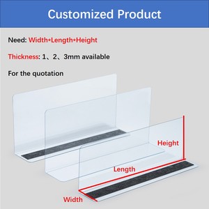Diviseurs d'étagères en fil acrylique pour pharmacie en plastique PVC avec aimants - Product Image 6