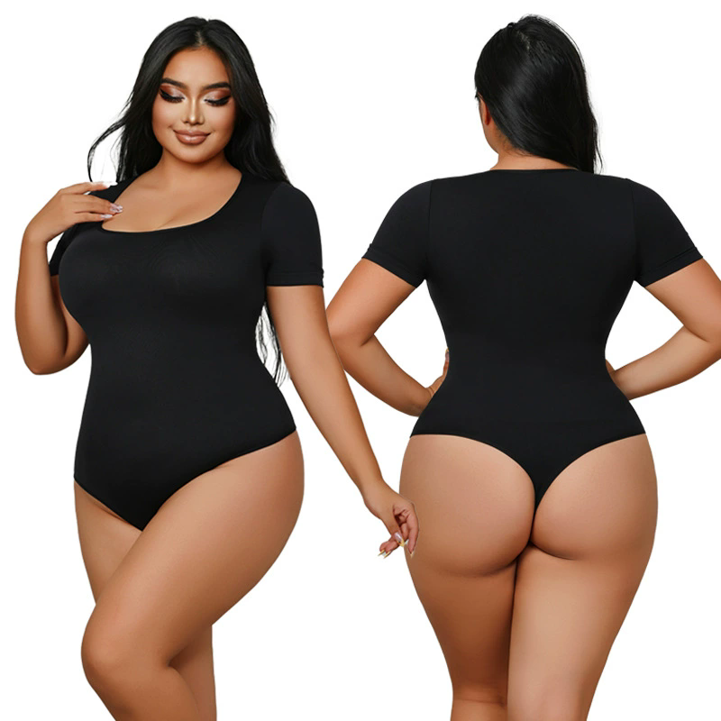 Seamless Tummy-Control Thong (Z333213): back view showing seat coverage and shaping construction