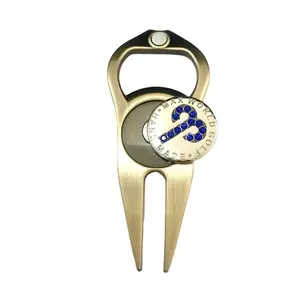 Custom Magnetic Golf Divot Tool Green Fork Ball Marker Crystal Decoration