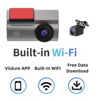 Offre Spéciale 2.4GHz double objectif voiture Blackbox DVR 4K avant et 1K3.16 pouces IPS écran enregistreur Dashcam externe GPS Module écran noir