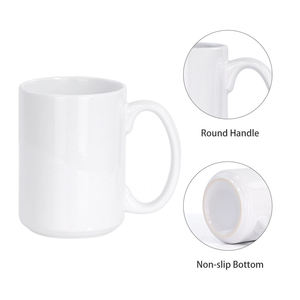 Espagne En stock Vente en gros 3A 11oz Tasses blanches durables en porcelaine blanche Tasse à thé et à café avec poignée Pour cadeau Vente directe du fournisseur - Product Image 4