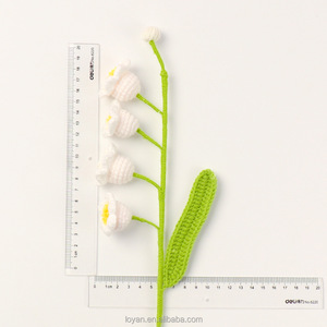 Ramo <span class=keywords><strong>de</strong></span> <span class=keywords><strong>Flores</strong></span> <span class=keywords><strong>de</strong></span> Lirio <span class=keywords><strong>de</strong></span> los Valles <span class=keywords><strong>de</strong></span> Ganchillo Multicolor Popular al por Mayor, <span class=keywords><strong>Flores</strong></span> Artificiales <span class=keywords><strong>de</strong></span> Campanula Tejidas para Adorno Diario - Product Image 6