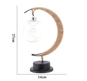 Đèn Mặt Trăng Mê Hoặc Chạy Bằng Pin Đèn Ngủ <span class=keywords><strong>3d</strong></span> Eid Ramadan Hình Lưỡi Liềm Đèn Mặt Trăng Bóng Mây Dây Đồng Để Trang Trí Phòng - Product Image 6