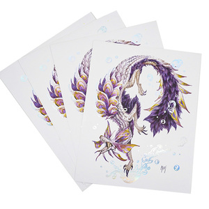 Custom A4 A5 A6 Gold Foil Holographic Foil Thank You Card in Greeting Cards for Small Business