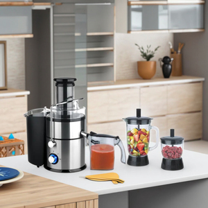 2025 thương mại 4-in-1 đa chức năng máy ép trái cây Máy xay sinh tố lớn Miệng cà rốt/rau/trái cây máy ép trái cây vắt điện hộ gia đình khách sạn - Product Image 1