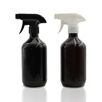Personalizado Frascos de Spray de 500ml 16.9 onças garrafas de Plástico Vazias Para Casa Frasco De Spray Preto