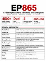 Machine de réparation de batteries EV Smartsafe EP865 2.0 30kW B2B B2V avec charge/décharge, 150-1000V et communication WiFi/BT