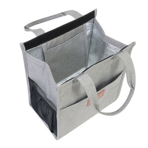 Sac à lunch isotherme portable, grande capacité de 5000 ml, pliable, pour pique-nique en plein air, gris - Product Image 2