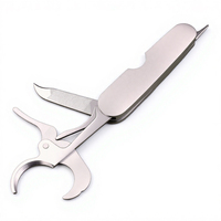 Couteau à cigares pliable 3 en 1 en acier inoxydable, mini couteau utilitaire portable, accessoire pour cigares, logo personnalisé