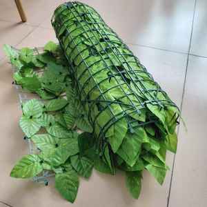 Plantes et feuilles en plastique vert pour clôture de fleurs en <span class=keywords><strong>gazon</strong></span> artificiel pour cour, <span class=keywords><strong>balcon</strong></span>, jardin, aménagement paysager, store roulant - Product Image 4