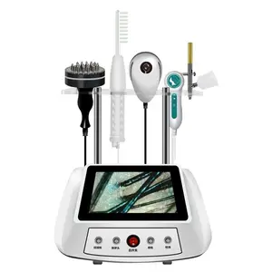 Tốt nhất 5 trong 1 tóc analyser Máy chăm sóc tóc xử lý phát hiện đầu phun súng massage 5-tốc độ kinh tuyến bruch chăm sóc tóc