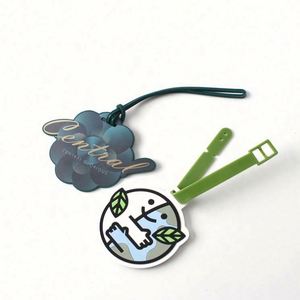 Waterproof Custom 3D Brand <b>Name</b> Logo Soft PVC Travel Luggage Tags With Plastic Buckle - Product Image 3