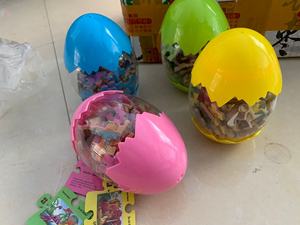 Puzzle a forma di uovo giocattolo per bambini Puzzle di uova di dinosauro prezzo all'ingrosso a buon mercato regali di natale puzzle giocattolo a sorpresa 60 pezzi - Product Image 4