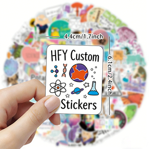 Autocollants imperméables personnalisés sur le thème des connaissances scientifiques, 100 pièces, nouveau style, très vendus, pour décorer tasses et guitares - Product Image 5