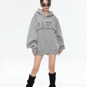 YHH-137 2023 Neue Benutzer definierte Hohe Qualität Pullover 3d Logo Plus Größe Frauen Hoodie Sweatshirt