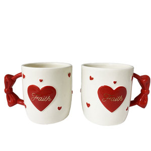 Gốm <span class=keywords><strong>Mug</strong></span> với <span class=keywords><strong>Ribbon</strong></span> xử lý 15OZ gốm cốc cà phê koffie ly biểu tượng tùy chỉnh handmade chén gốm Bắc Âu - Product Image 2