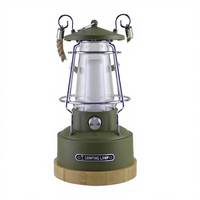 Linterna de Camping Recargable LED de 5W, Blanca, Ajustable, con Batería 18650, Retro, ABS, Impermeable, para Pesca, Excursiones, Colgante