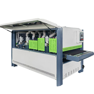 เครื่องขัดไม้แบบอัตโนมัติพร้อมแปรงขัดพื้น แปรงขัดประตูตู้เคลือบสีรองพื้นแบบอเมริกัน และดรัมขัดเงา - Product Image 1