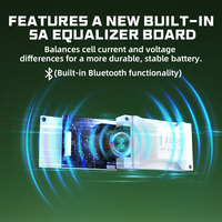 Batería de Estado Semisólido LiFePO4 JREPOWER de 12 V y 45 Ah, 25000 Ciclos, IP67 Resistente al Agua, Bluetooth BMS, Directo de Fábrica, Modelo para Audio de Automóvil