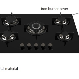 Cuisinière à gaz en verre Ksun à 5 brûleurs haute efficacité avec fonction étanche, usage domestique, garantie 1 an - Économie d'énergie et durable - Product Image 4