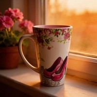 Mug Kopi Dekoratif Keramik Porselen Desain Kontemporer Merek Harvit yang Dapat Digunakan Kembali, Dipesan Khusus/Dibuat Sesuai Pesanan dari Guangdong