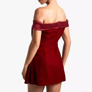 Top Maxi Elegante de Terciopelo Rojo Oscuro y Negro para Mujer, Tejido, de Alta Calidad, Estilo Bohemio Informal, con Cuello en V, Otoñal, Ecológico - Product Image 3