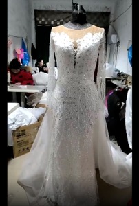 Vestido de Novia Sirena Africana 2025 con Cola Desmontable y Decoración de Encaje, Estilo Largo hasta el Suelo - Product Image 5