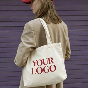 Bolsas de Lona con Cierre de Gran Capacidad, Disponibles en Stock, con Impresión de Logotipo en Color Personalizado, Bolsas de Compras Grandes para Mamá, Bolsas de Viaje - Product Image 3