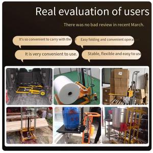 מיני מתקפל ביד-הידראולי מלגזה 200 ק "ג עומס משקל קל משקל משאית הרמה קטנה עבור מחסן בית המלאכה - Product Image 5