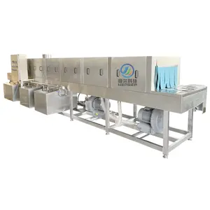 industrial plastic crate prices pan washer and dryer plastic box turnover basket washing machine for poultry plant