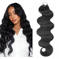 Extensions de cheveux humains bouclés en gros, style Body Wave, avec pointe en plumes, pour tresses au crochet, pour femmes