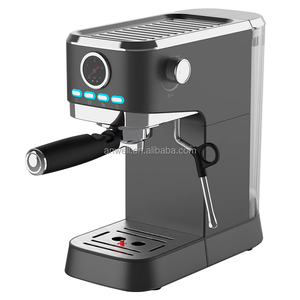 Machine à expresso semi-automatique ANWELL de style rétro 20 bars avec buse vapeur, rouge vintage, pour barista - Product Image 3
