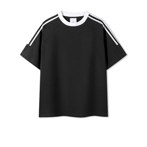 100% Cotton 230GSM Customized Color Regular Fit Crew Neck Drop Shoulder Short Sleeve Breathable Anti-Wrinkle T-<b>Shirt</b> Men - Product Image 1