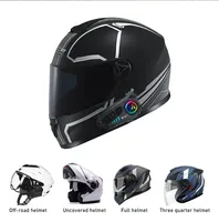 Casque de moto sans fil Y10-2X BT5.3 avec interphone, étanche, portée 300 m, haut-parleur et écouteurs