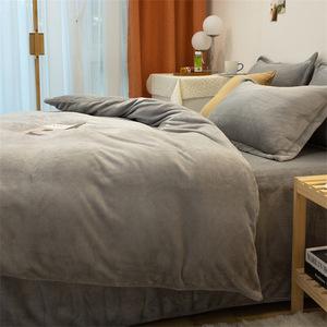 Housse de couette en velours duveteux, drap de <span class=keywords><strong>lit</strong></span> polaire en flanelle Micro, ensemble de literie pour l'hiver - Product Image 4