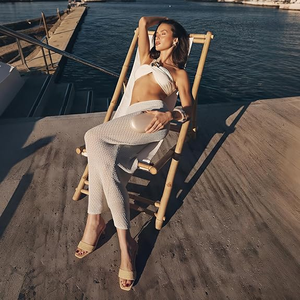 Sandales à talon chaton en raphia, talons bas de 5 cm, bout carré ouvert, pour femme, à enfiler, chaussures décontractées d'été pour les vacances - Product Image 6