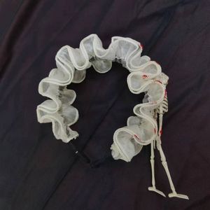 Daimai Halloween Party Supplies Skull White Black Lace Hairband Vampire Skeleton Halloween Decorations Headband - Product Image 6