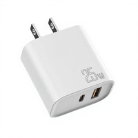 Chargeur double USB-C certifié PD25W et PSE25W, normes australiennes ; certifié SAA, spécifications australiennes, charge rapide