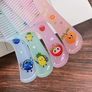 หวีพลาสติกพิมพ์ลายการ์ตูนน่ารัก สีเจลลี่ หวีซี่กว้าง หวีขนาดใหญ่ ขายส่ง - Product Image 2