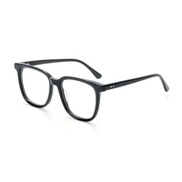 Montures de lunettes optiques personnalisées avec logo, montures de lunettes en acétate transparent pour hommes et femmes, anti-lumière bleue, montures de lunettes carrées en acétate