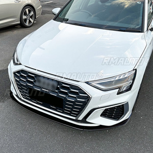 อุปกรณ์ตกแต่งรถยนต์ สปอยเลอร์กันชนหน้า สำหรับ Audi A3 8Y S3 ปี 2021 2022 2023+ สีดำเงา - Product Image 6