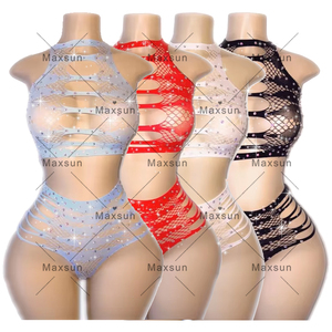 Maxsun Sexy Completo Due Pezzi Personalizzato <span class=keywords><strong>Abbigliamento</strong></span> Esotico per Ballerine Outfit per <span class=keywords><strong>Pole</strong></span> Dance per Esibizioni in Night Club MS181 - Product Image 2