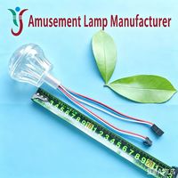 Lumières LED RGB 65 mm étanches et programmables en forme de champignon pour gobelets d'attractions, avec couvercle transparent en forme de chrysanthème