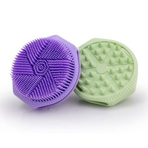 Hot Selling Double-Sided Silicone Bath Body <b>Brush</b> Massage Scrubber Shower Exfoliating Cleaning <b>Brush</b> for Skin Care - Product Image 1