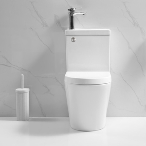 Ensemble WC et lavabo 2-en-1 pour personnes à mobilité réduite, avec robinet et siège, couleur bain - Product Image 6